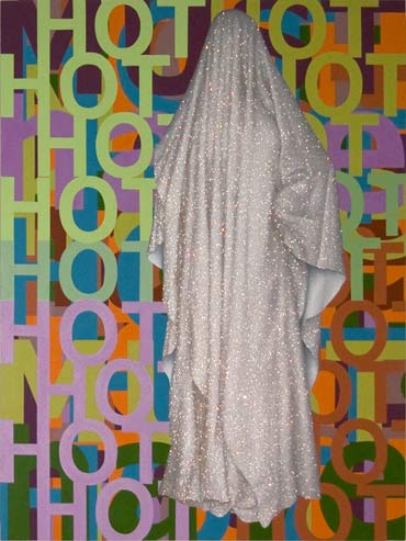 Hot Must Have, 2004, acrylic, oil and synthetic crystals on canvas, 184 x 138 cm